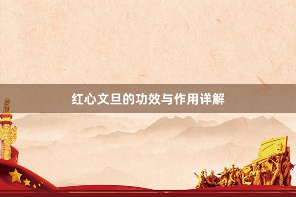 红心文旦的功效与作用详解