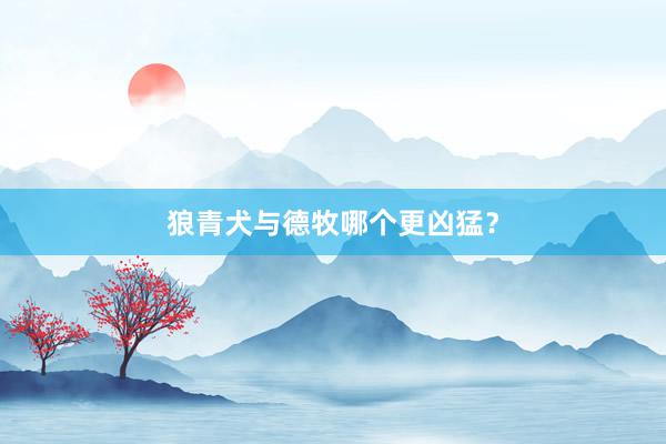 狼青犬与德牧哪个更凶猛?